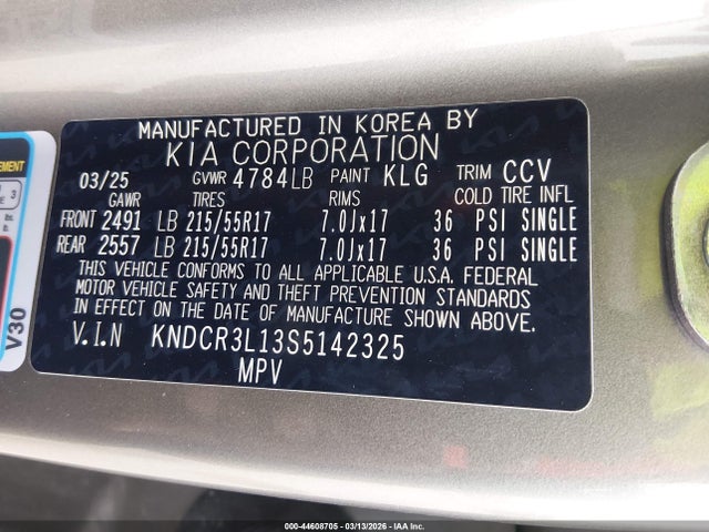 KNDCR3L13S5142325 KIA Niro Ev Wind