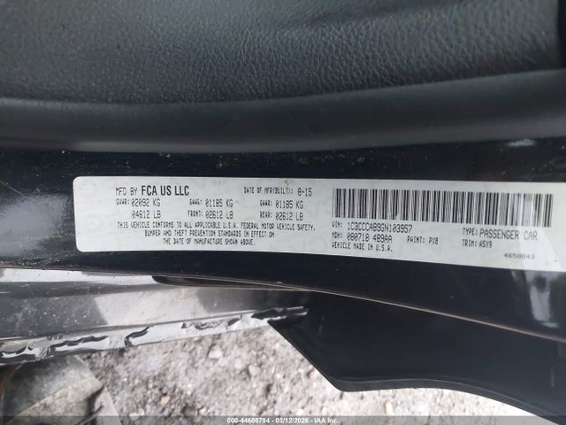 Aukcja sprzedaży 2016 Chrysler 200 Limited, vin: 1C3CCCAB9GN103957, numer aukcji: 44608794