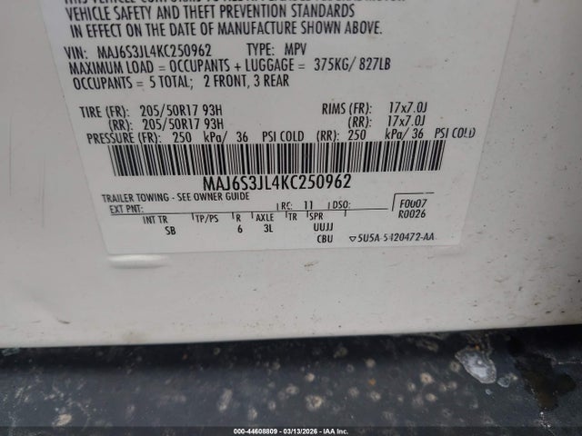 MAJ6S3JL4KC250962 Ford Ecosport Ses