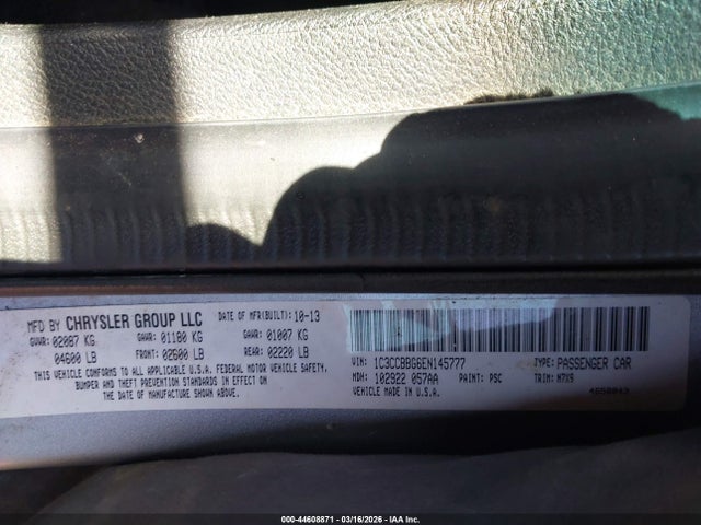 Продаж на аукціоні авто 2014 Chrysler 200 Touring, vin: 1C3CCBBG6EN145777, номер лоту: 44608871