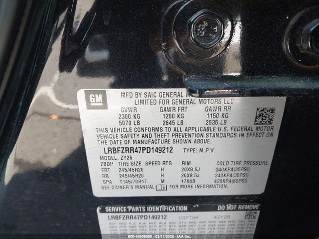 Продажа на аукционе авто 2023 Buick Envision Avenir Fwd, vin: LRBFZRR47PD149212, номер лота: 44608990