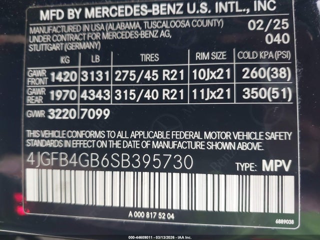 4JGFB4GB6SB395730 Mercedes-Benz Gle 450e 4matic
