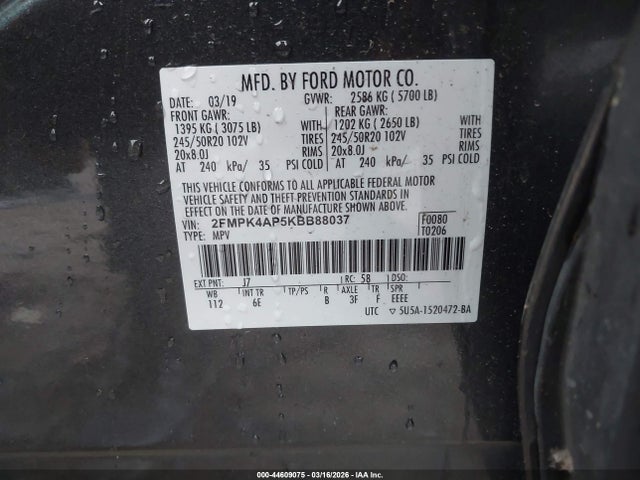 2019 FORD EDGE 2FMPK4AP5KBB88037 Photo 8