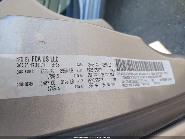 Продажа на аукционе авто 2016 Chrysler Town & Country Touring, vin: 2C4RC1BG4GR157335, номер лота: 44609095
