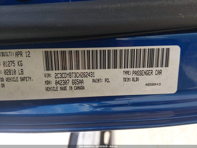 2012 DODGE CHALLENGER 2C3CDYBT3CH262431 Photo 8