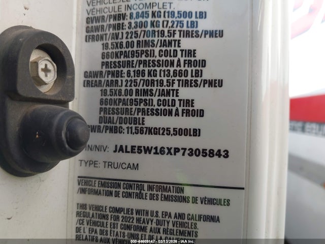 Aukcja sprzedaży 2023 Isuzu Nrr, vin: JALE5W16XP7305843, numer aukcji: 44609147