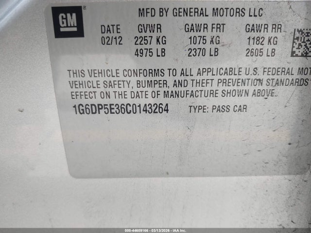 2012 CADILLAC CTS 1G6DP5E36C0143264 Photo 8