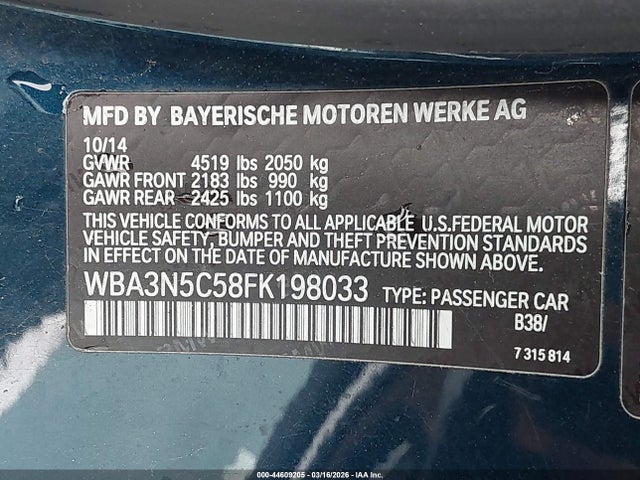 Продаж на аукціоні авто 2015 Bmw 428i Xdrive, vin: WBA3N5C58FK198033, номер лоту: 44609205
