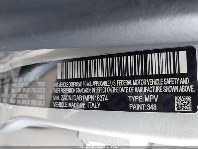 Продажа на аукционе авто 2021 Jeep Renegade Sport 4x4, vin: ZACNJDAB1MPN16374, номер лота: 44609348