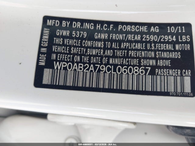 2012 PORSCHE PANAMERA WP0AB2A79CL060867 Photo 8