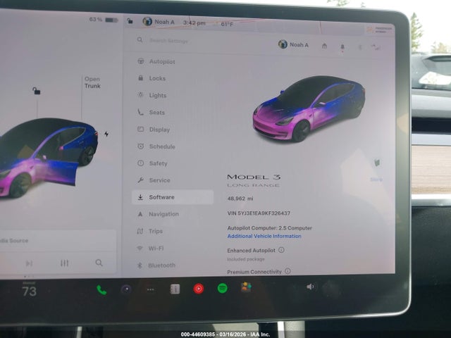 2019 TESLA MODEL 3 5YJ3E1EA9KF326437 Photo 6