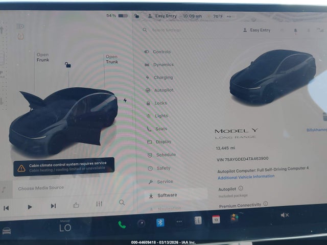 7SAYGDED4TA463900 Tesla Model Y