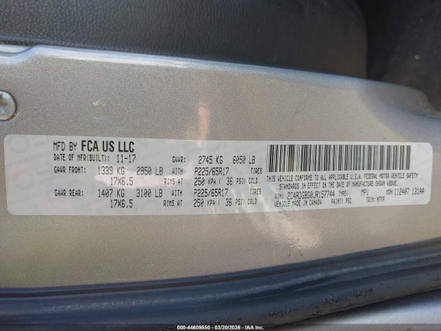 Продажа на аукционе авто 2018 Dodge Grand Caravan Se Plus, vin: 2C4RDGBG0JR157744, номер лота: 44609550