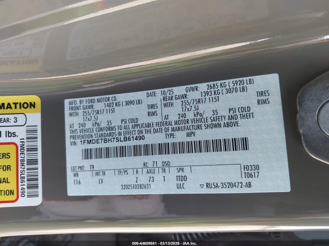 2025 FORD BRONCO 1FMDE7BH7SLB61490 Photo 8
