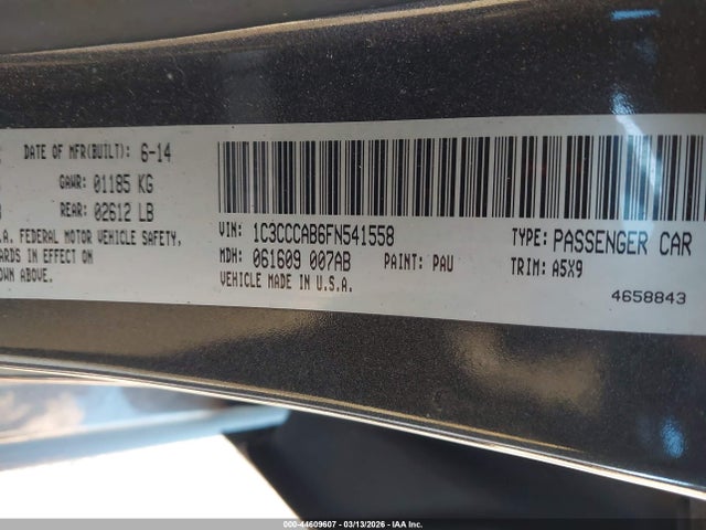 1C3CCCAB6FN541558 Chrysler 200 Limited