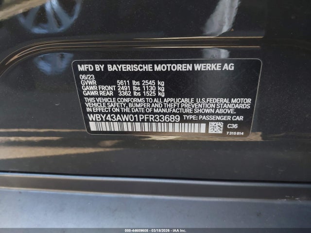 WBY43AW01PFR33689 BMW I4 Edrive35