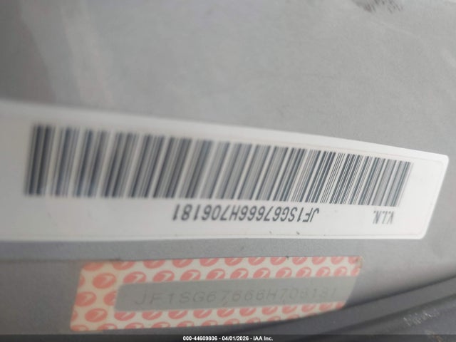 Aukcja sprzedaży 2006 Subaru Forester 2.5x L.l. Bean Edition, vin: JF1SG67666H706181, numer aukcji: 44609806