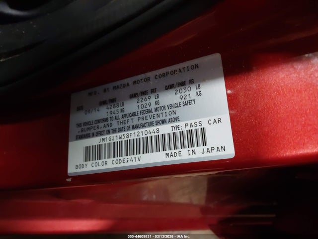 2015 MAZDA MAZDA6 JM1GJ1W58F1210448 Photo 8