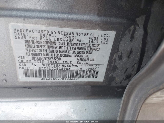 Aukcja sprzedaży 2024 Nissan Sentra Sv Xtronic Cvt, vin: 3N1AB8CV7RY332804, numer aukcji: 44609941