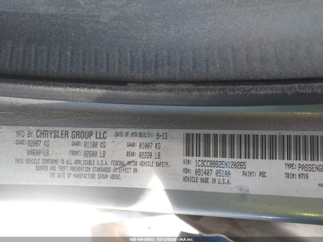 Продаж на аукціоні авто 2014 Chrysler 200 Touring, vin: 1C3CCBBB2EN120265, номер лоту: 44610053
