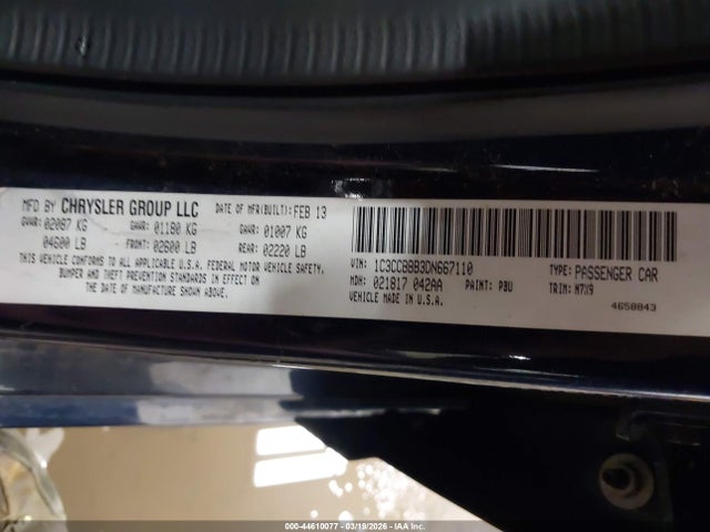 2013 CHRYSLER 200 1C3CCBBB3DN667110 Photo 8