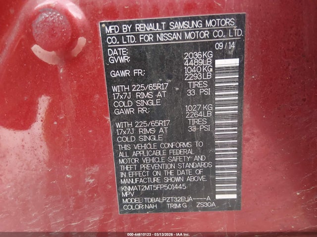 2015 NISSAN ROGUE KNMAT2MT5FP501445 Photo 8