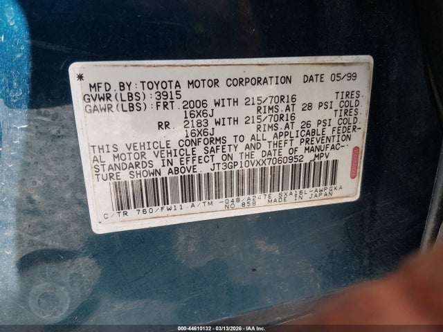 1999 TOYOTA RAV4 JT3GP10VXX7060952 Photo 8