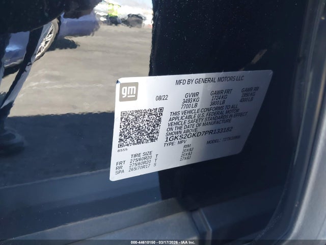 44610150 :رقم المزاد ، 1GKS2GKD7PR133182 vin ، 2023 Gmc Yukon Xl 4wd Slt مزاد بيع