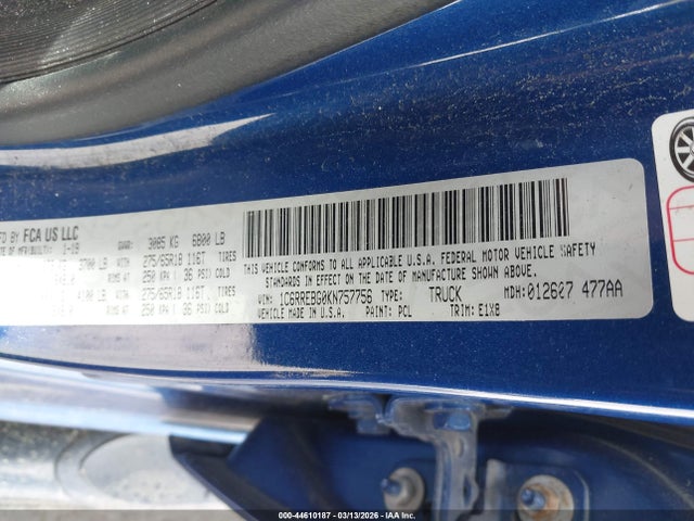 2019 RAM 1500 1C6RREBG0KN757756 Photo 8