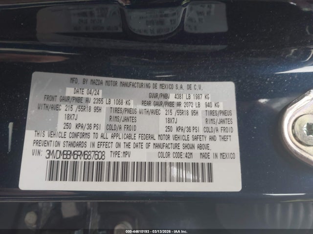 Продаж на аукціоні авто 2024 Mazda Cx-30 2.5 S Select Sport, vin: 3MVDMBBM6RM687608, номер лоту: 44610193