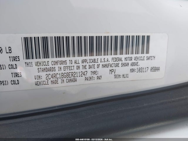 2014 CHRYSLER TOWN & COUNTRY 2C4RC1BG8ER211247 Photo 8