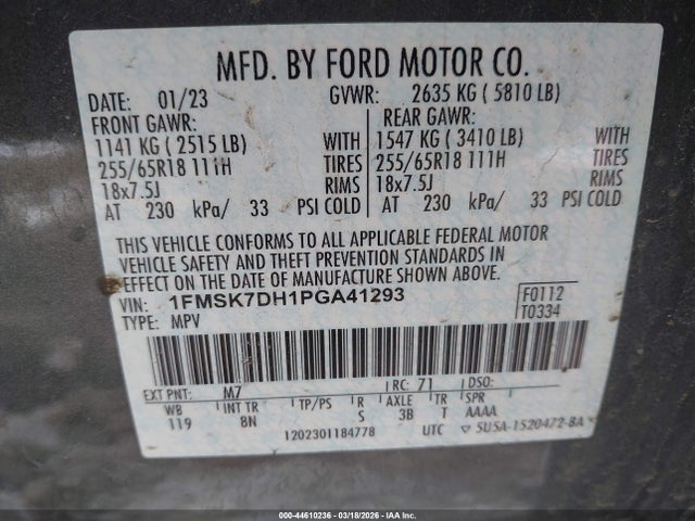 2023 FORD EXPLORER 1FMSK7DH1PGA41293 Photo 8