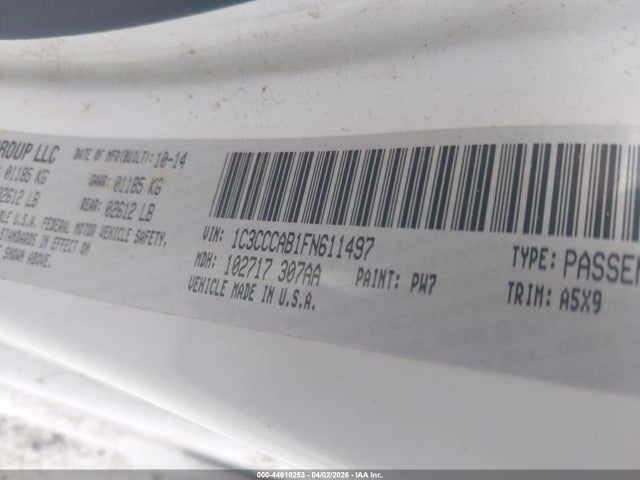 2015 CHRYSLER 200 1C3CCCAB1FN611497 Photo 8