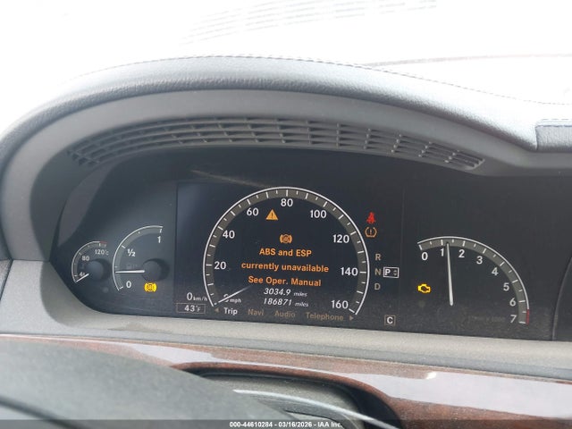 44610284 :رقم المزاد ، WDDNG86X77A133885 vin ، 2007 Mercedes-benz S 550 4matic مزاد بيع