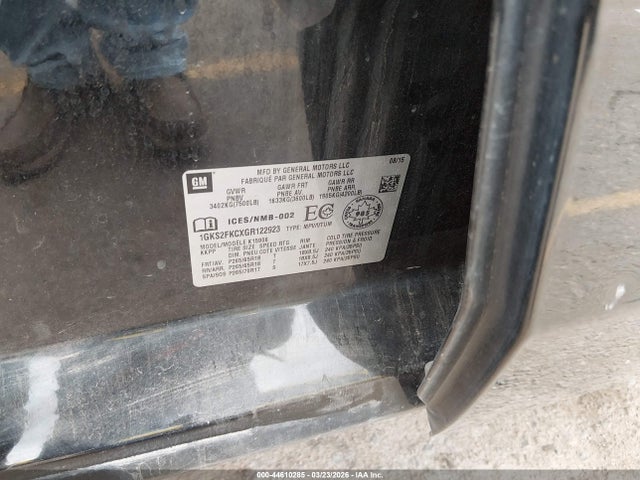 2016 Gmc Yukon Xl Sle მანქანა იყიდება აუქციონზე, vin: 1GKS2FKCXGR122923, აუქციონის ნომერი: 44610285