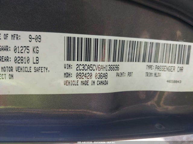 44610339 :رقم المزاد ، 2C3CA5CV6AH136696 vin ، 2010 Chrysler 300 Touring/signature Series/executive Series مزاد بيع