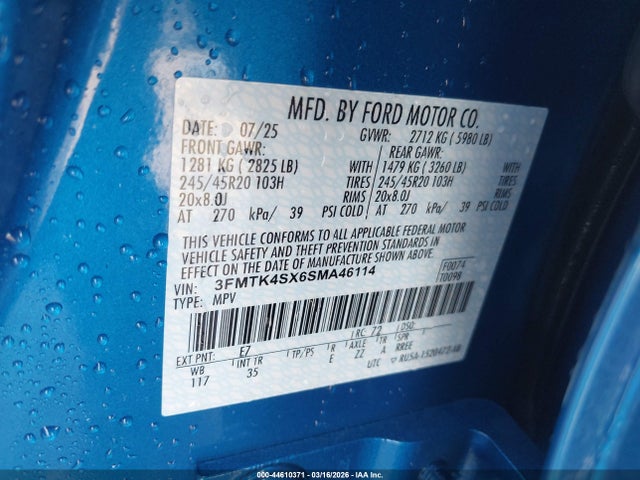 Ford Mustang Mach-e Gt 2025 3FMTK4SX6SMA46114 Image 9