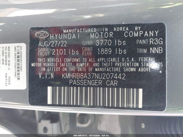 2022 HYUNDAI VENUE KMHRB8A37NU207442 Photo 8