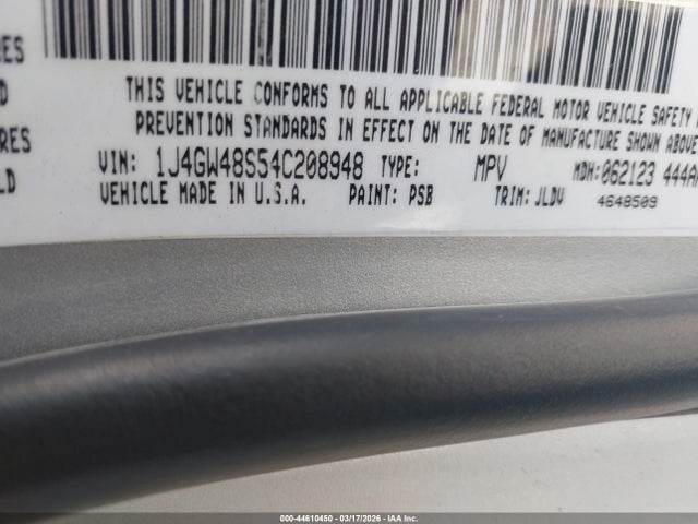2004 JEEP GRAND CHEROKEE 1J4GW48S54C208948 Photo 8