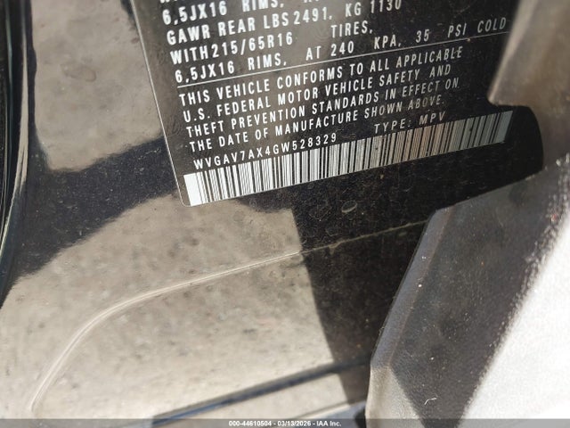 2016 VOLKSWAGEN TIGUAN WVGAV7AX4GW528329 Photo 8