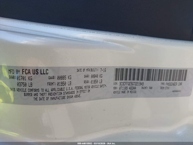 2016 FIAT 500E 3C3CFFGE5GT221949 Photo 8