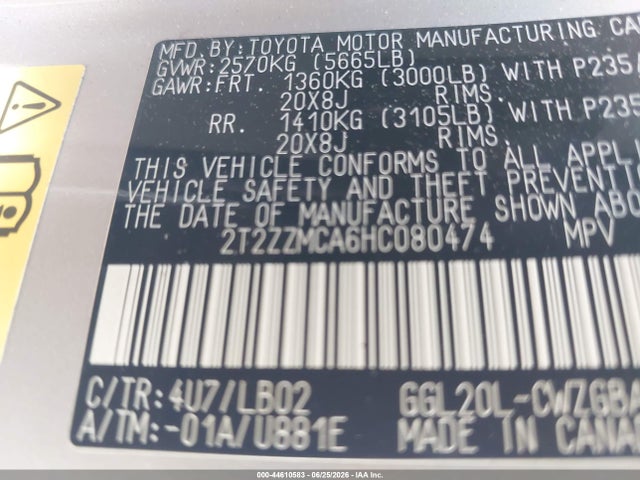 2017 Lexus Rx 350 მანქანა იყიდება აუქციონზე, vin: 2T2ZZMCA6HC080474, აუქციონის ნომერი: 44610583