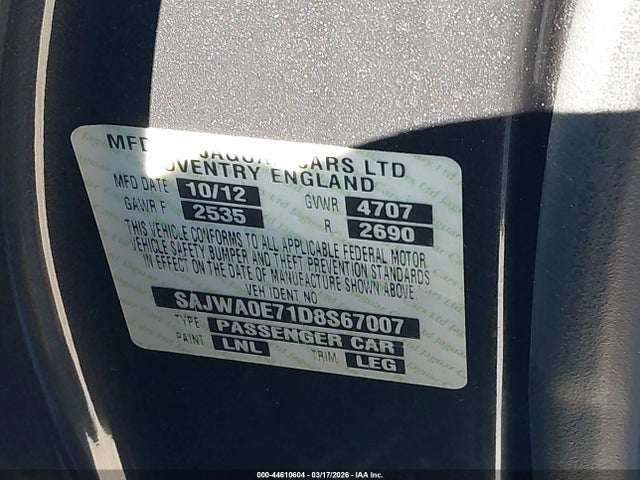2013 JAGUAR XF SAJWA0E71D8S67007 Photo 8