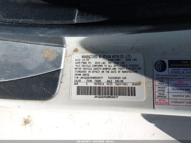 2010 NISSAN 370Z JN1AZ4EH5AM506677 Photo 8