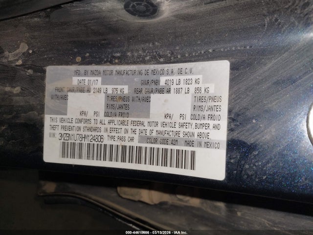 3MZBN1U78HM124806 Mazda Mazda3 Sport