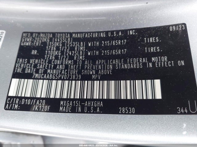 2023 TOYOTA COROLLA CROSS 7MUCAABG5PV073839 Photo 8