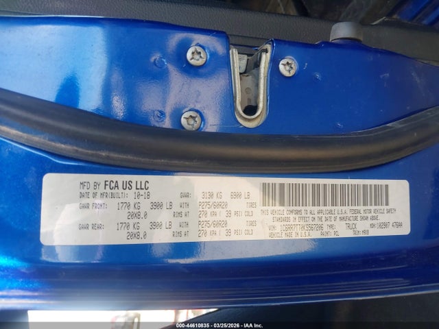44610835 :رقم المزاد ، 1C6RR7TT0KS567206 vin ، 2019 Ram 1500 Classic Big Horn  4x4 6'4 Box مزاد بيع