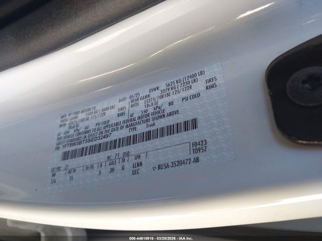 Продаж на аукціоні авто 2025 Ford F-350 Xl, vin: 1FT8W3BT5SED32497, номер лоту: 44610916