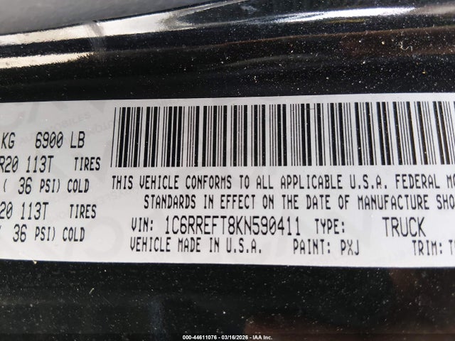 2019 RAM 1500 1C6RREFT8KN590411 Photo 8