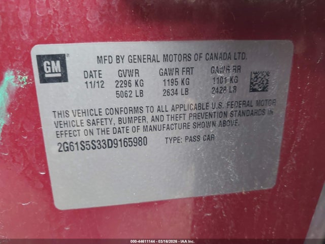 2013 CADILLAC XTS 2G61S5S33D9165980 Photo 8